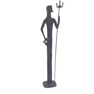 Cast Bronze Ancient Greek Mythology Sculpture- Poseidon-16 Inches Tall